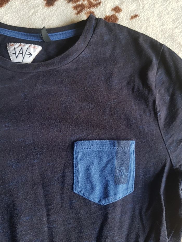 Tee shirt ikks 10ans bleu motif recto verso - photo numéro 2