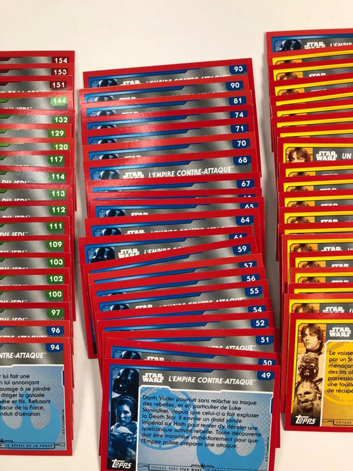 61 cartes Topps voyage vers star Wars : le réveil de la force - photo numéro 3