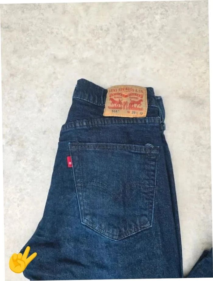 Jeans Levi's 514 W29 FR38 L32 coupe droite bleu marine Homme Men pan369b - photo numéro 2