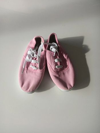 Chaussures lacets salomé fille 28 rose et blanc