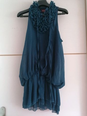 Top fluide été sans manches bleu canard La City - taille unique #espanolitinafemme