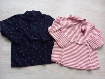 Lot de 2 col roulé fille 9 mois
