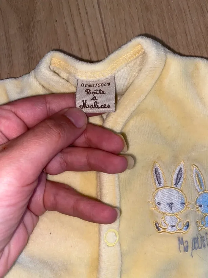 Pyjama jaune Boîte à Malice - Taille Naissance - photo numéro 5
