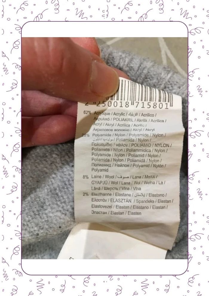 Pull col roulé gris camaïeu - photo numéro 4