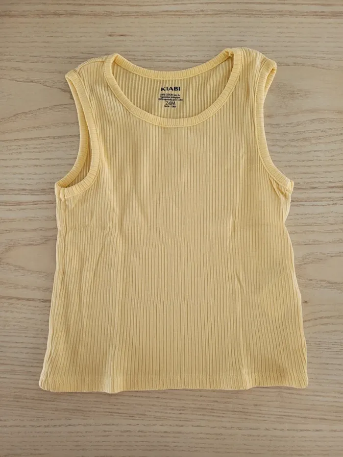 Débardeur jaune Kiabi 24 mois