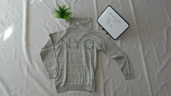 Pull col montant gris Kiabi