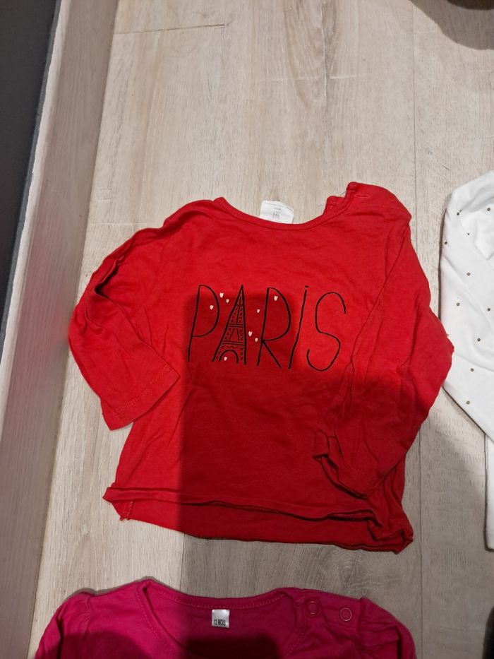 Lot de 10 t shirts à manches longues 12 mois neufs et tbe - photo numéro 9