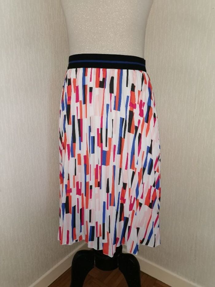 Jupe plissée à motifs géométriques Damart