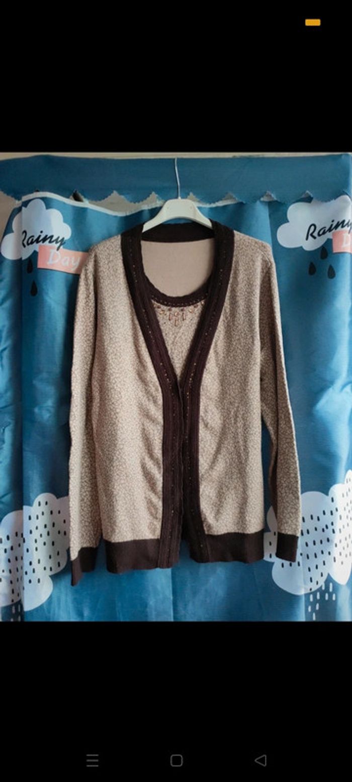 Pull Femme d'hiver faux deux pièces
