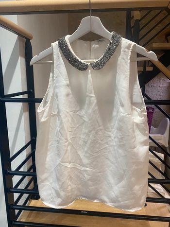 Blouse col Claudine pailleté