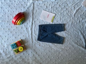 legging long effet jean bleu taille élastique 3 mois