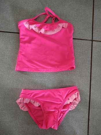 Maillot de bain 2 pièces rose T.98-104 cm