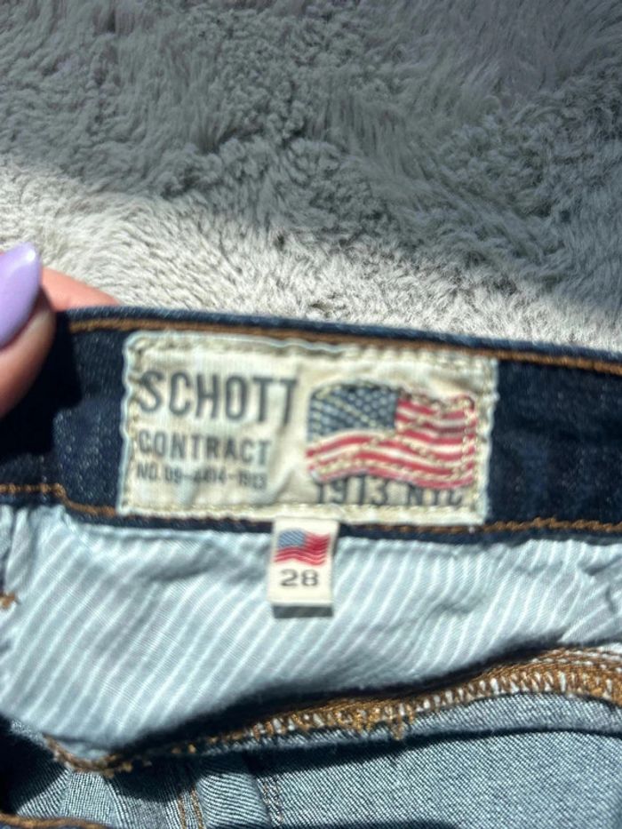 Jean bleu foncé Schott taille 28 - photo numéro 6