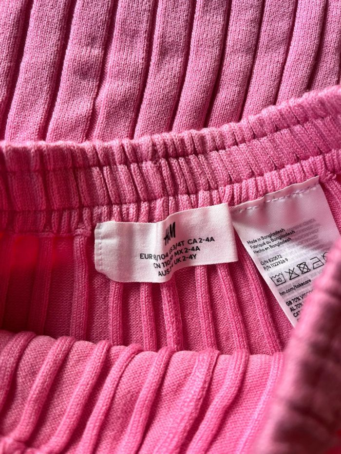Ensemble côtelé rose h&m 4 ans - photo numéro 2