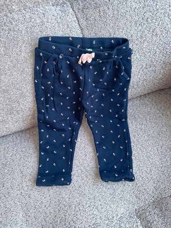 Pantalon en coton marine et rose Obaïbi