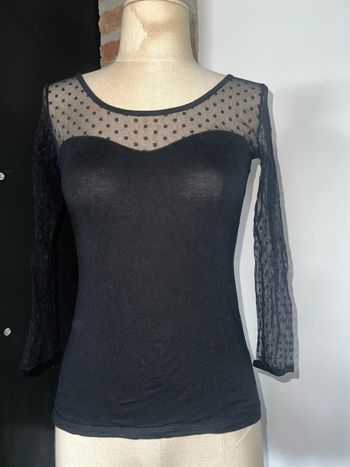 Petit haut manche transparente