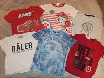 Lot t-shirts manches courtes garçon 6 ans 