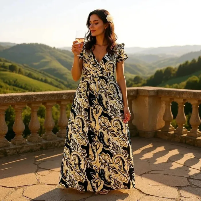 Robe longue cache cœur doublée t36/38 neuve - photo numéro 2