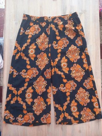 Pantalon fluide Esmara – Imprimé orange & noir – Taille 40 – Neuf