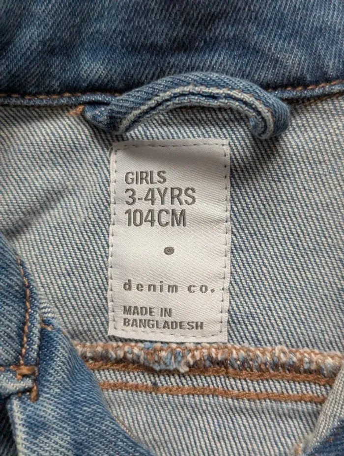 Veste en jean fille 3 - 4 ans 104cm - photo numéro 5