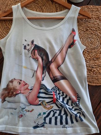 Débardeur Bouledogue Vintage taille S