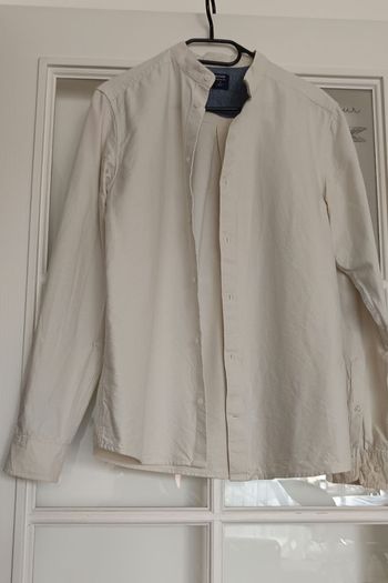 Chemise manches longues col mao taille S