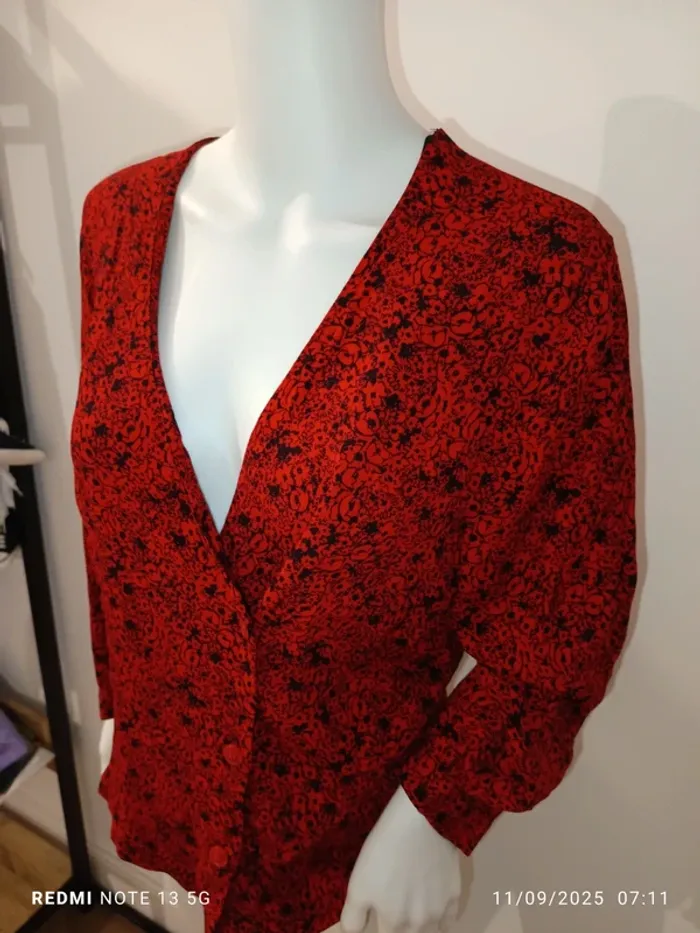 Magnifique chemisier/gilet taille L Camaïeu - photo numéro 2