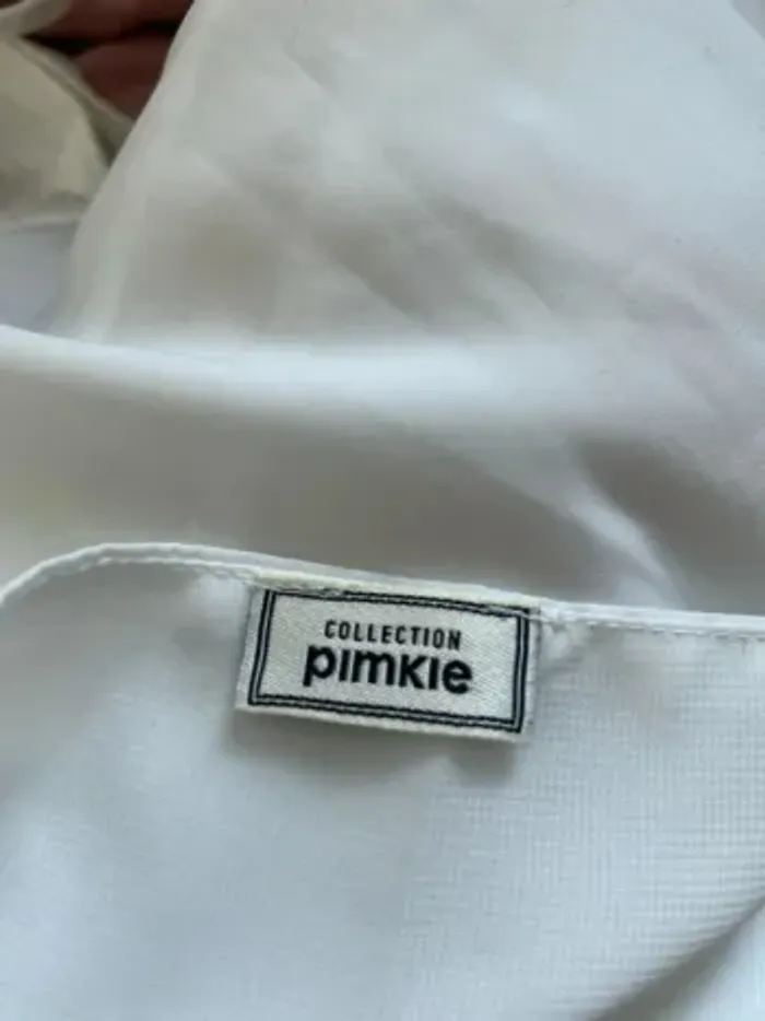 Caraco blanc bretelles à nouer Pimkie Taille M - photo numéro 4