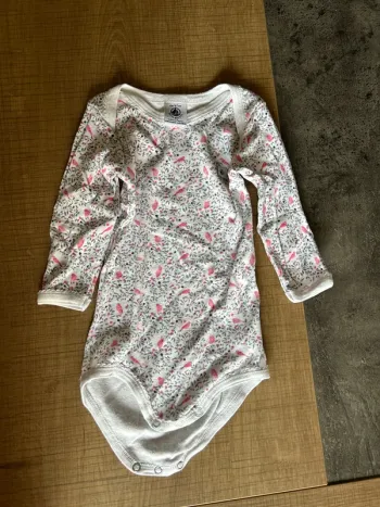 Body manches longues, bébé fille, petit bateau, 6 mois