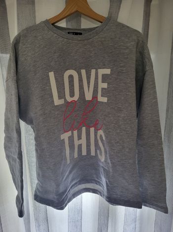 Sweat gris Tex Love like this