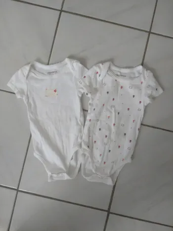 Lot de 2 bodies manches courtes orchestra taille 12 mois