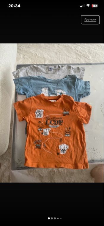 Lot 3 teeshirt 24 mois 
