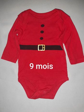 body de Noël mixte - 9 mois