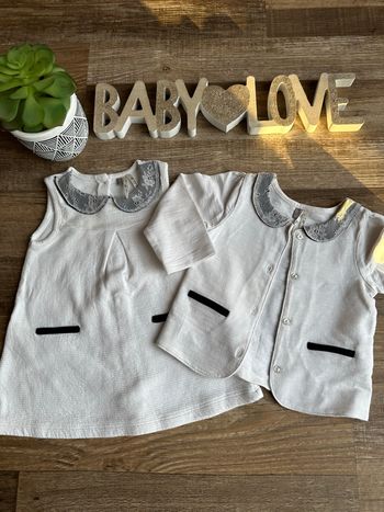 - Ensemble Orchestra     - 9 mois - Très bon état, tache sur la robe 