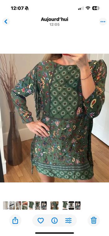 Robe Zara Woman franges T.XL