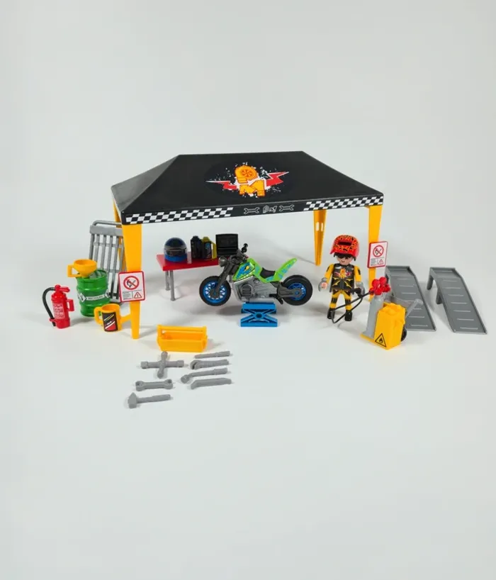 Playmobil Atelier de réparation moto