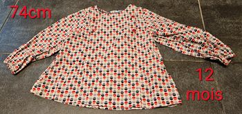 Tee-shirt style blouse, Obaïbi, à poids, colorée . 12 mois / 1 an , 74cm