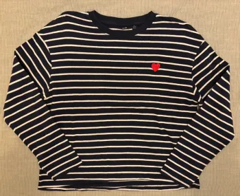 T-shirt manches longues marinière
