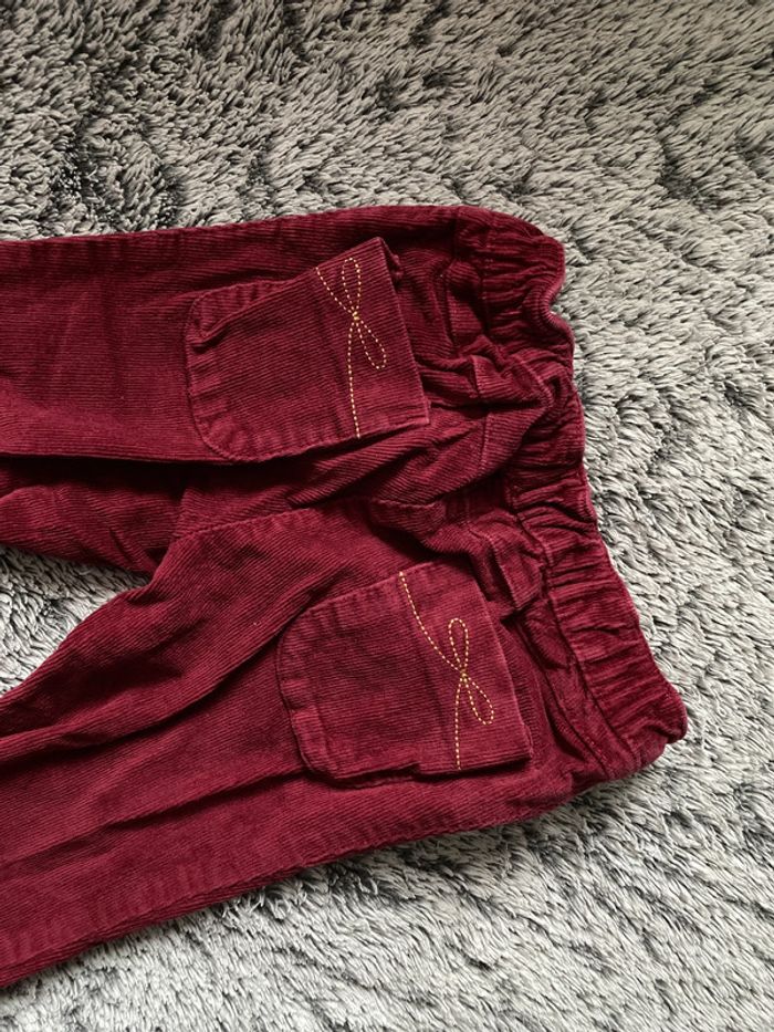 Pantalon en velours rouge Sergent Major - 5 ans - photo numéro 3