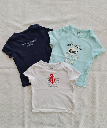 Tee shirts Kiabi 9 mois manche courte