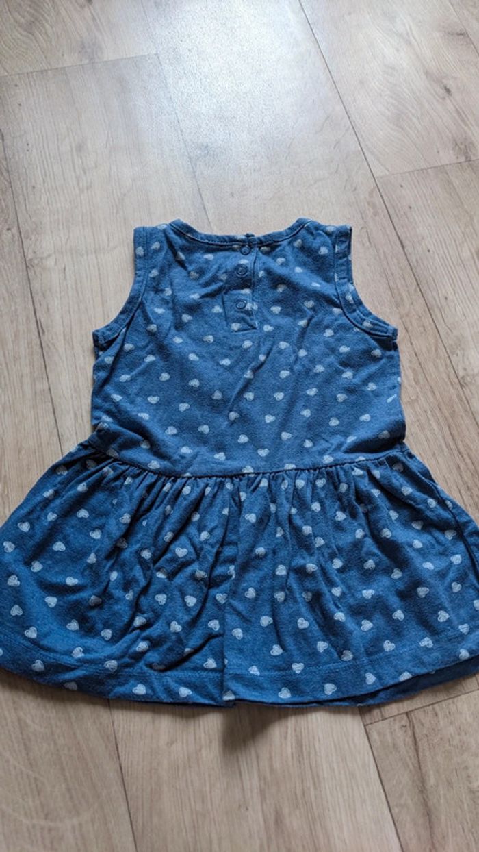 Robe bleu petit coeur 12 Mois - photo numéro 3