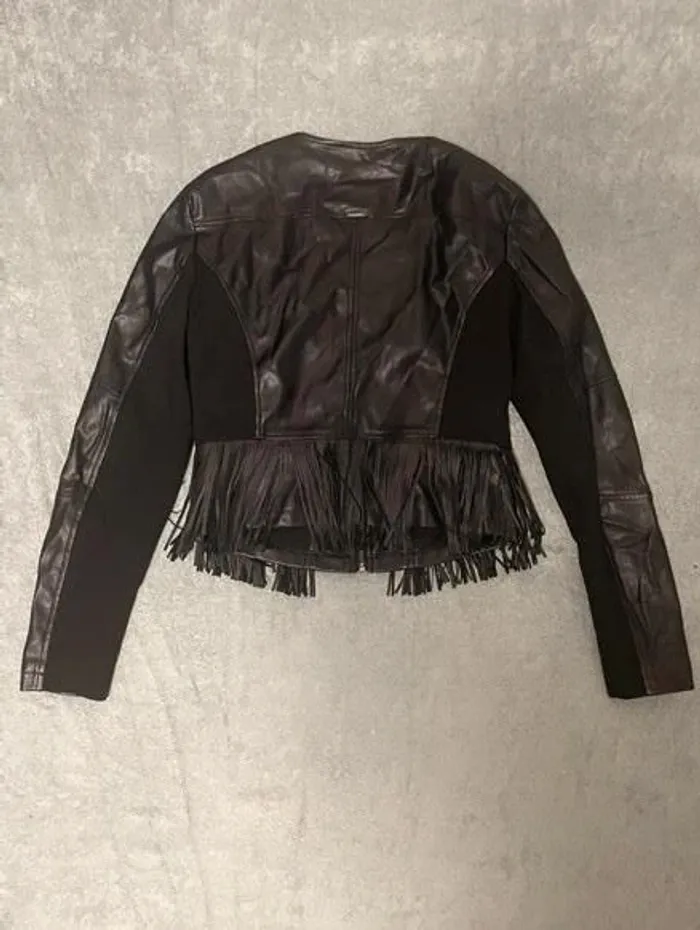 Veste Liu Jo Milano noire à franges - photo numéro 6