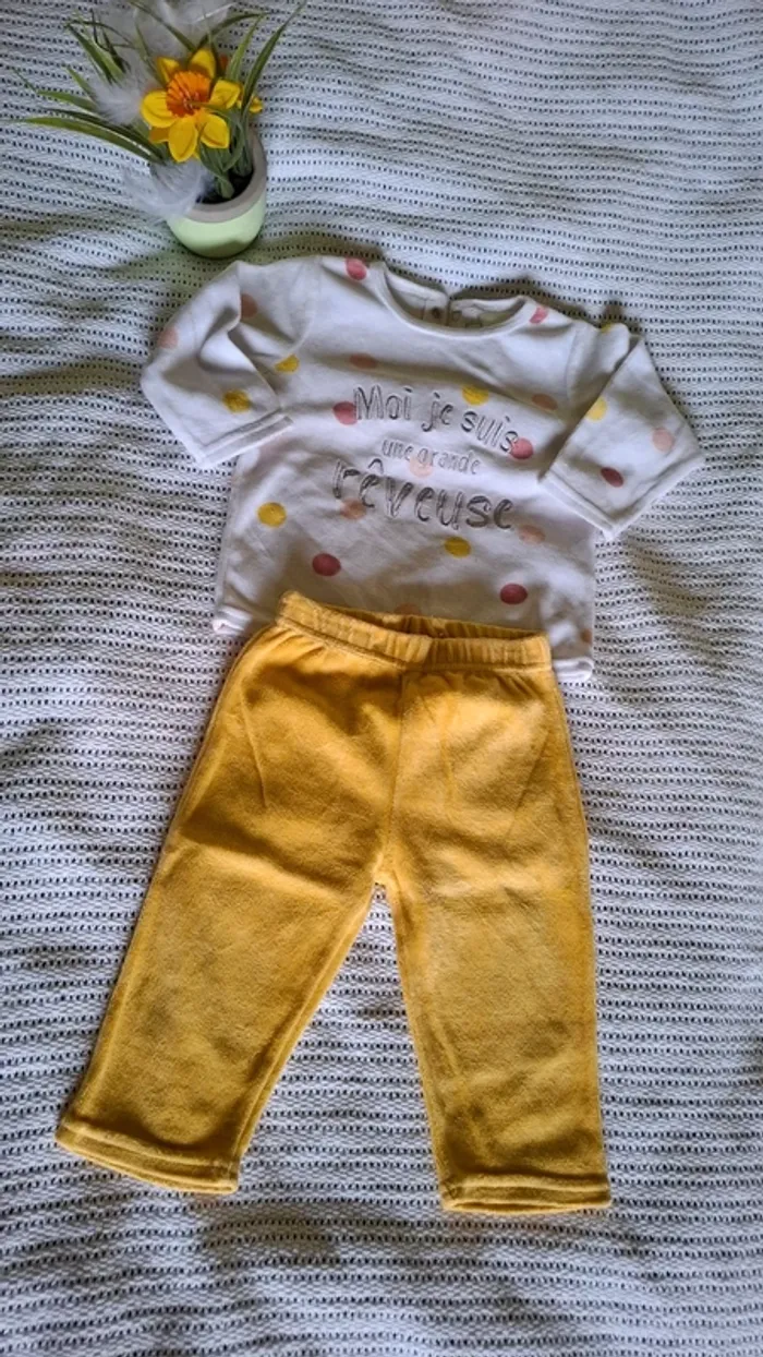 Pyjama velour 12Mois