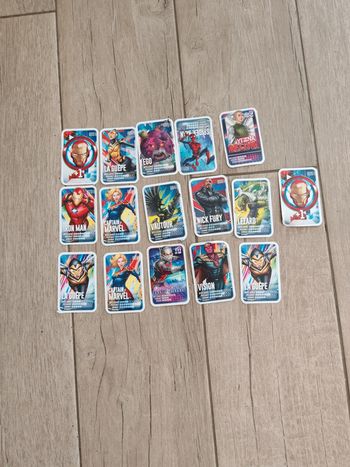 Lot de cartes à collectionner Marvel pars en mission Leclerc