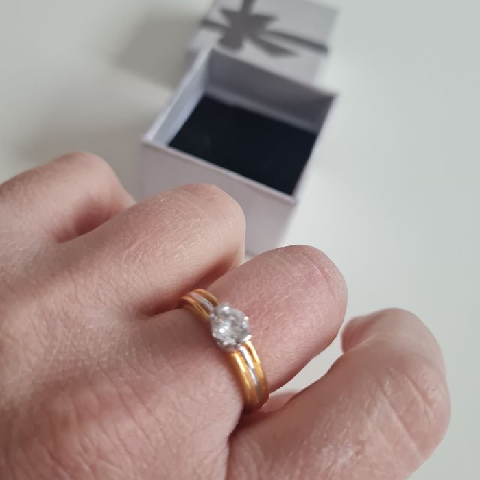 Belle bague en plaque or - photo numéro 2