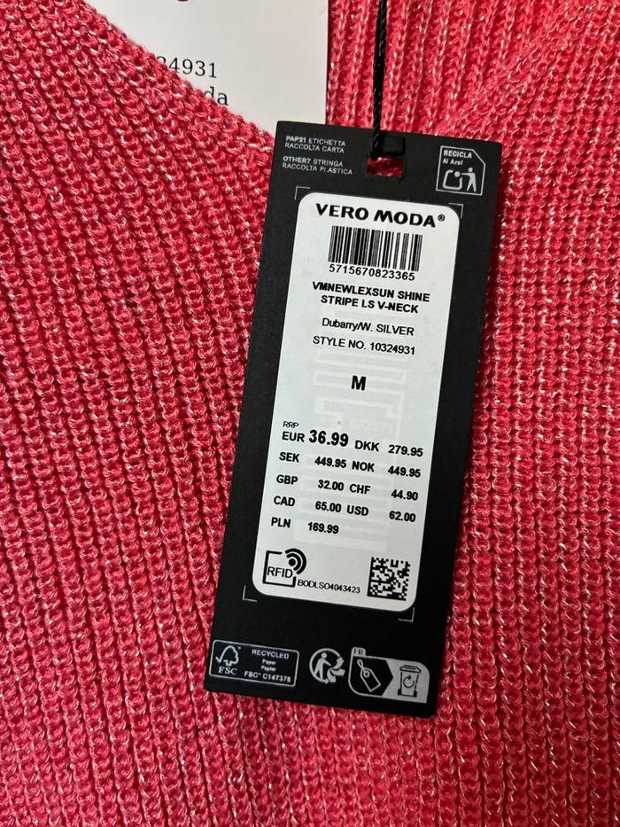 Pull rose lurex argenté - photo numéro 4