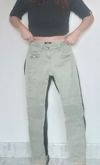 Pantalon skinny vert pastel slim taille 34