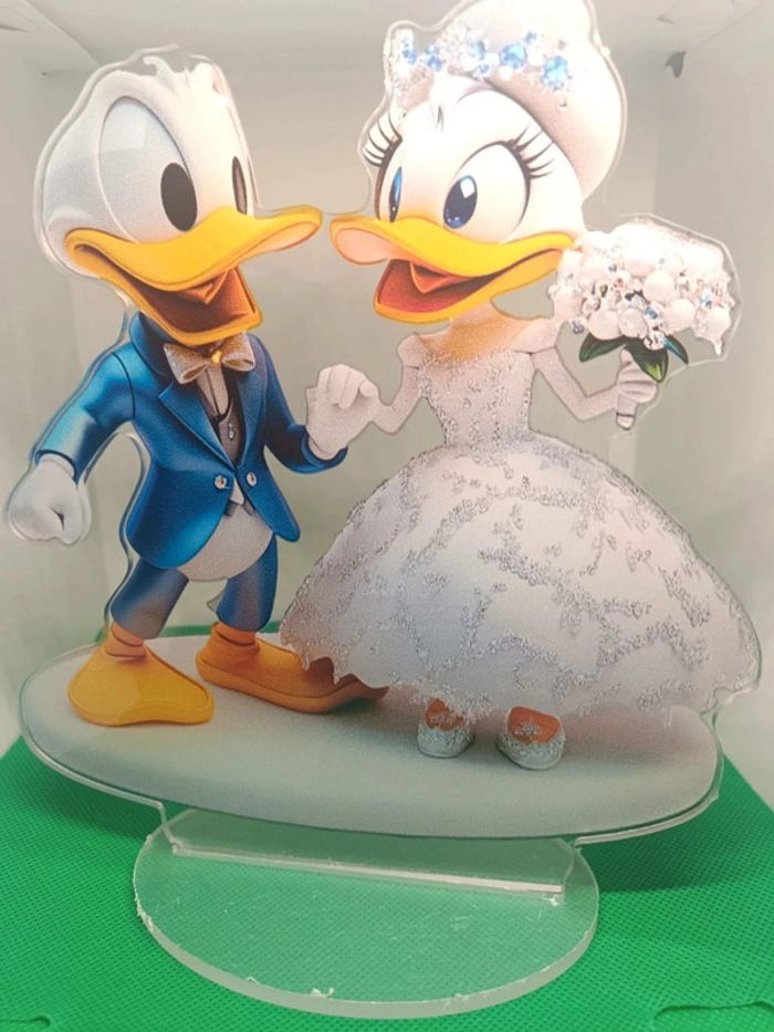 Décoration 2d Donald et daisy mariés disney