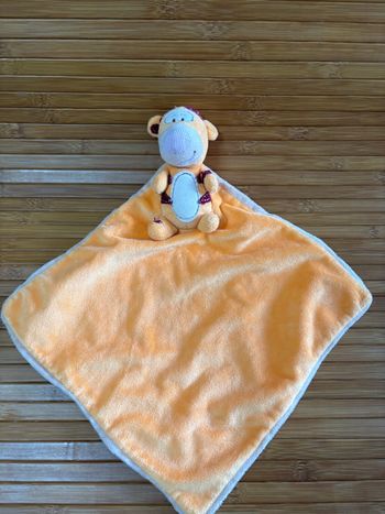 Doudou plat tigrou orange bordeau Disney 