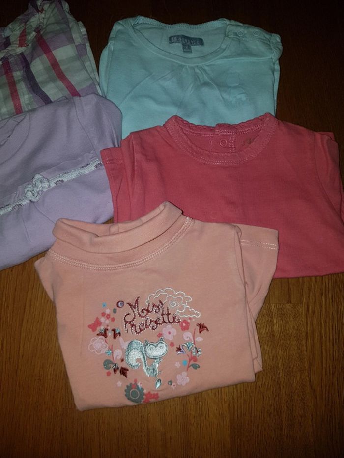 Lot tee shirts manches longues 6mois - photo numéro 2